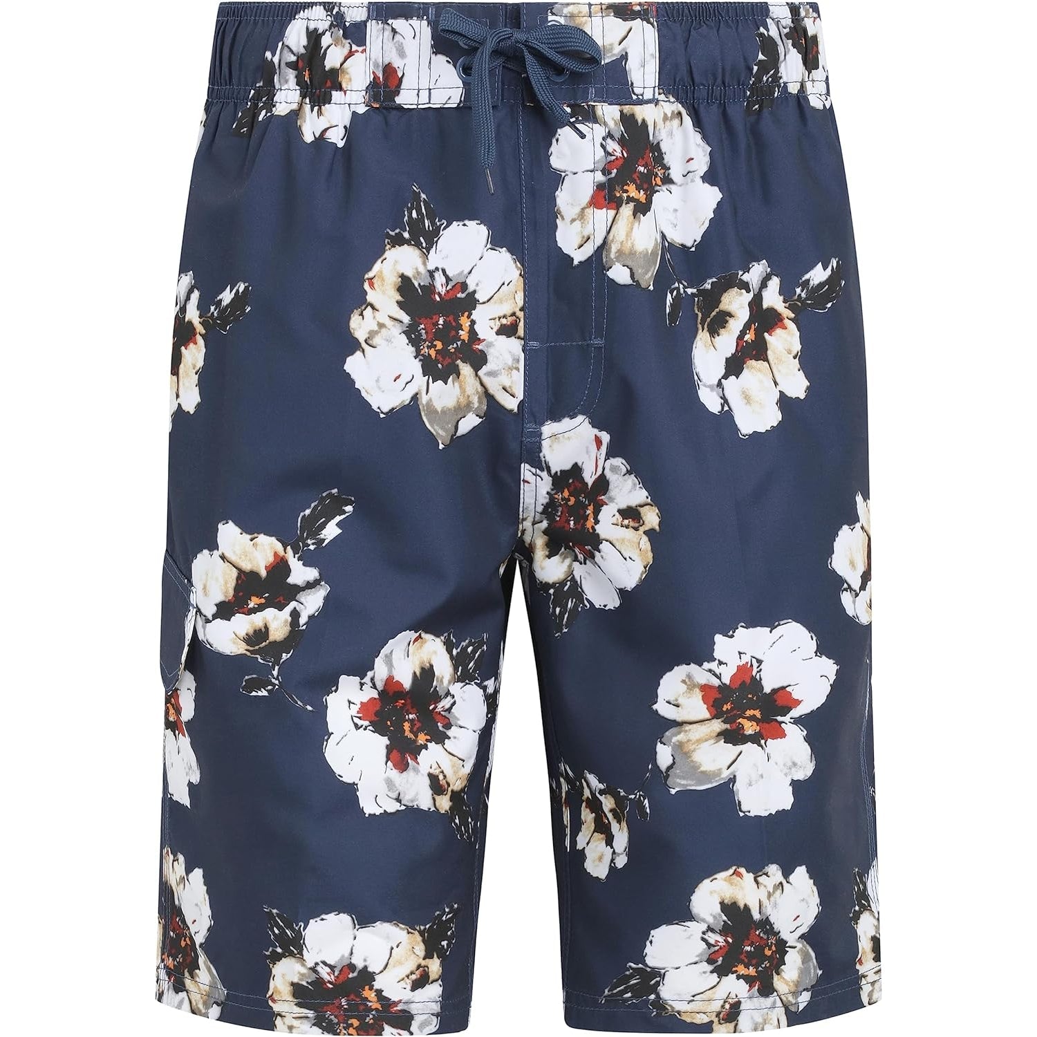 Drawstring Side Pockets Swim Trunks-Waves And Trunks