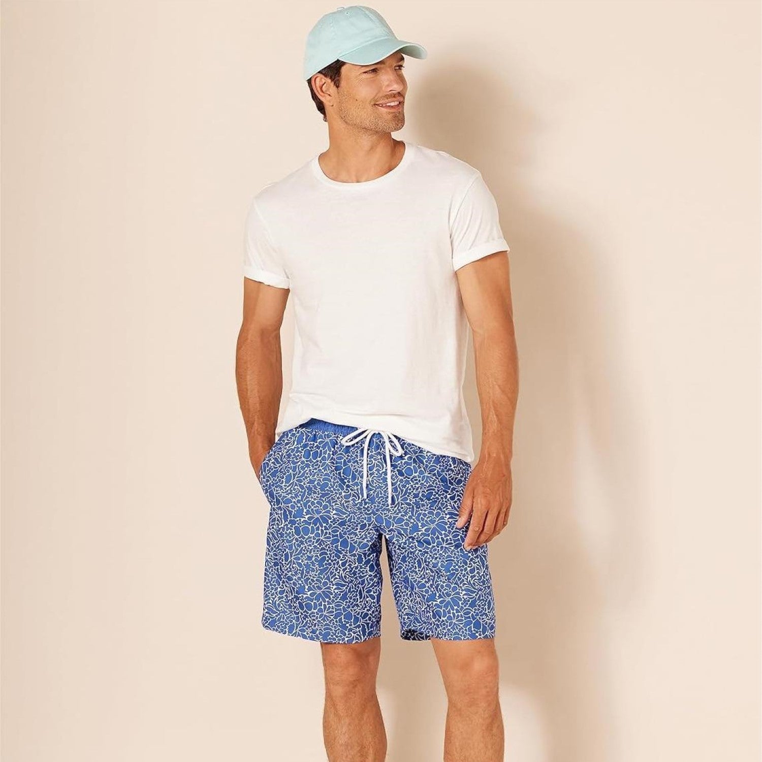 Drawstring Swim Trunk-Waves And Trunks