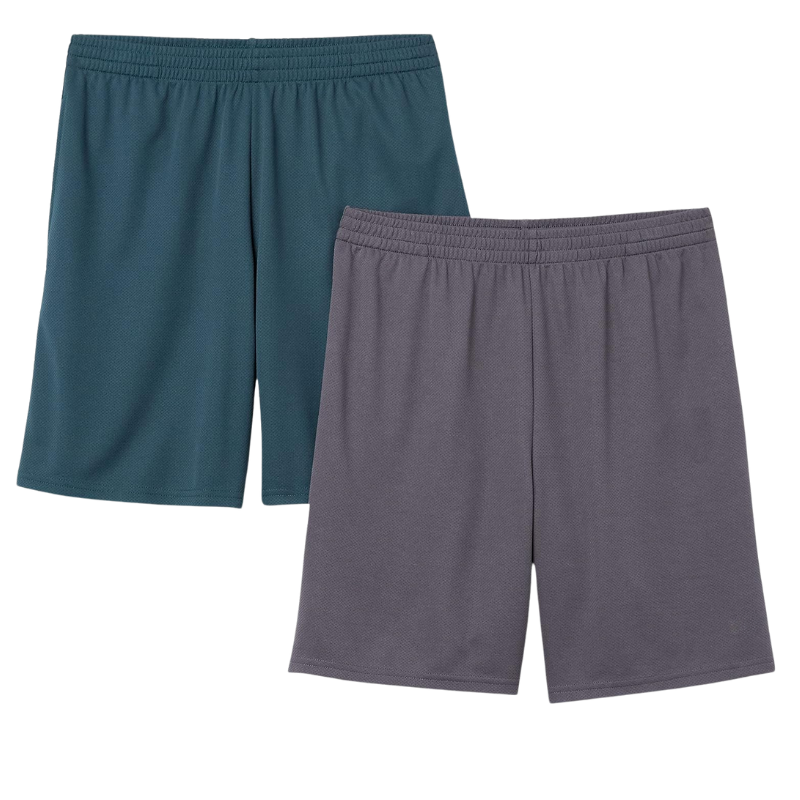 2 Pieces Versatile Loose Fit Shorts – Lightweight Comfort for Workouts-Waves And Trunks