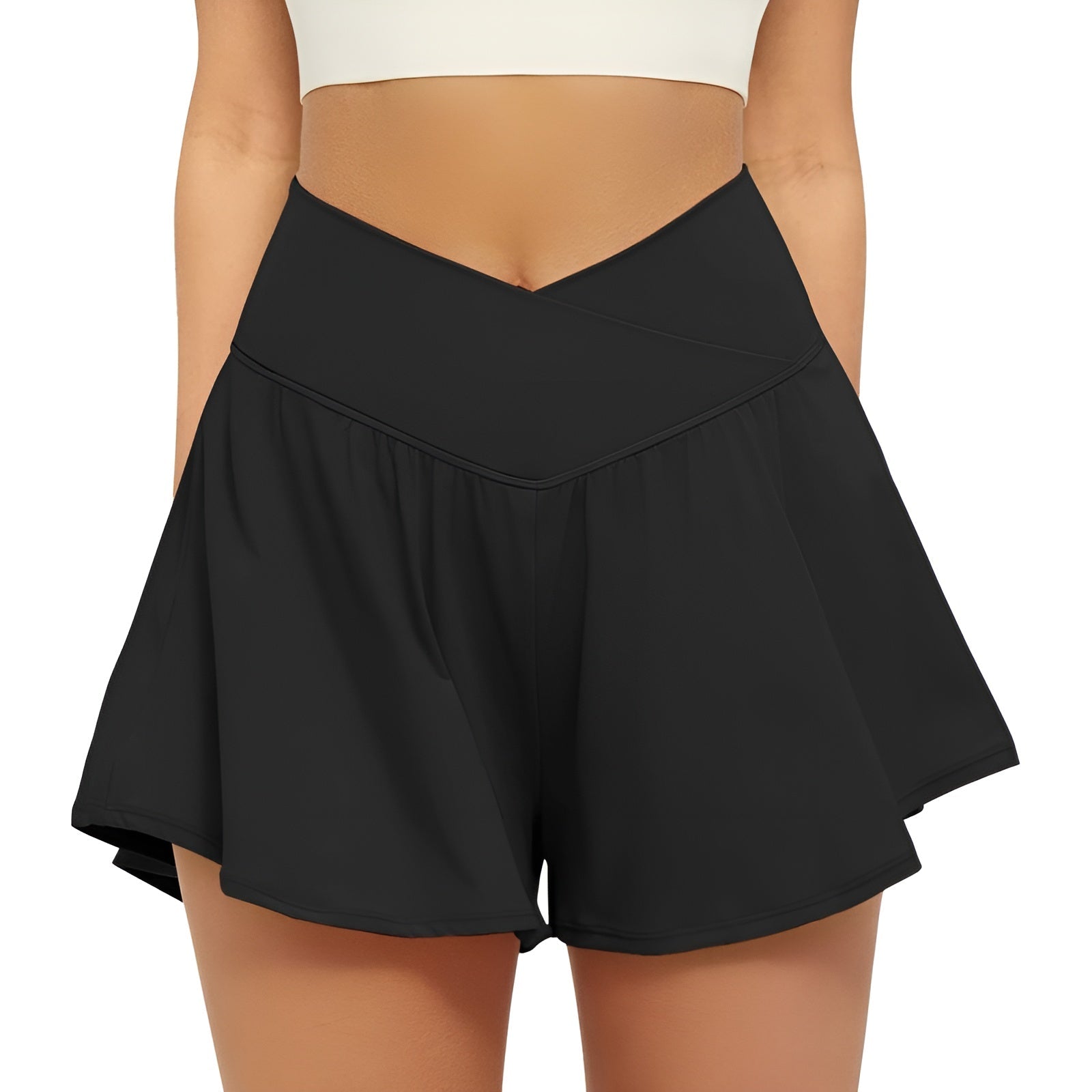 Crossover Flowy Athletic Shorts – Comfortable and Quick-Drying Design-Waves And Trunks