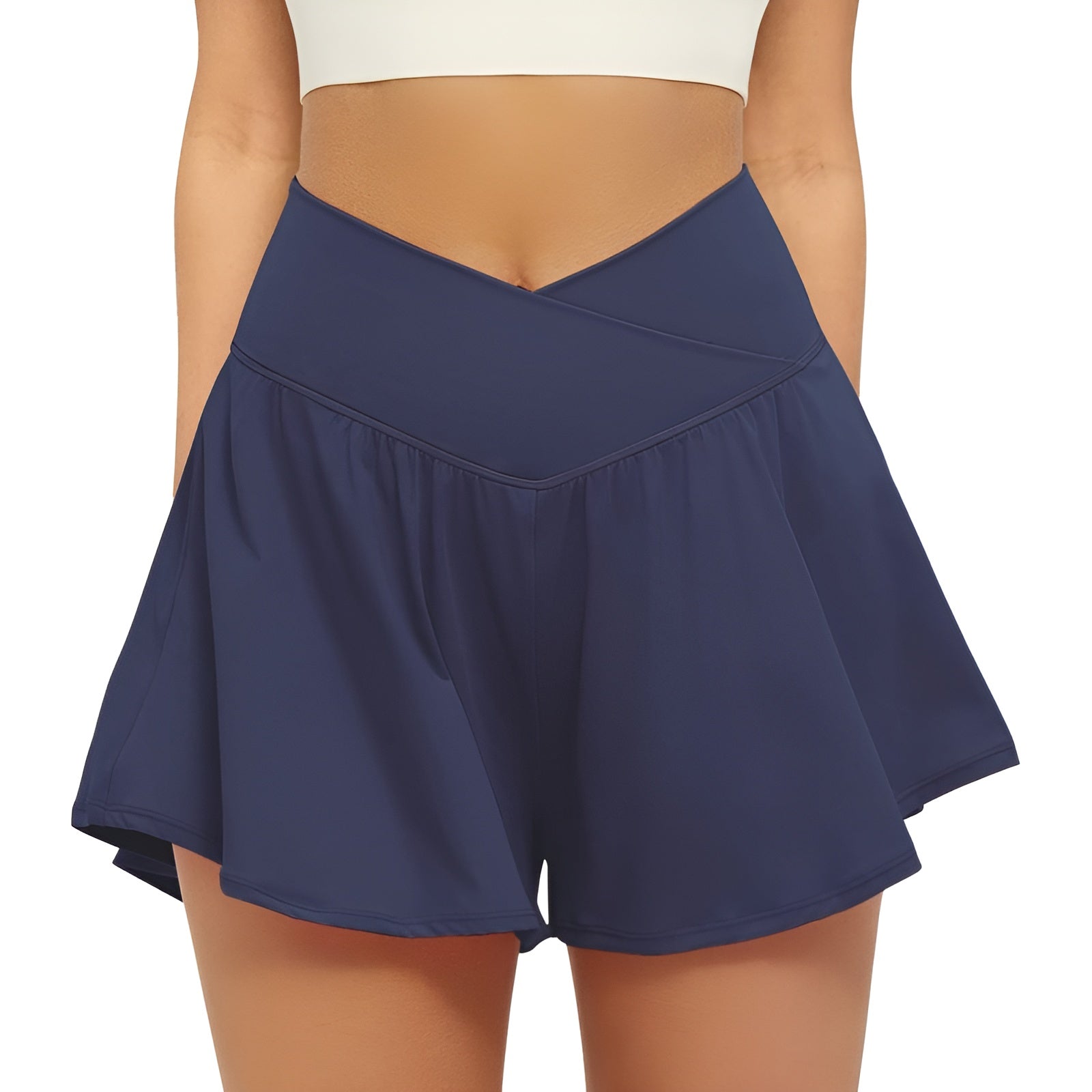 Crossover Flowy Athletic Shorts – Comfortable and Quick-Drying Design-Waves And Trunks