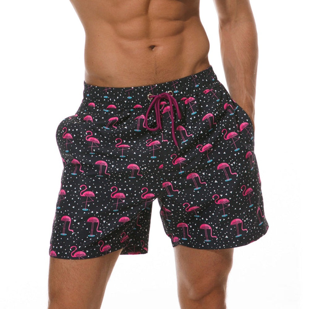 Flamingo String Swim Shorts-Waves And Trunks