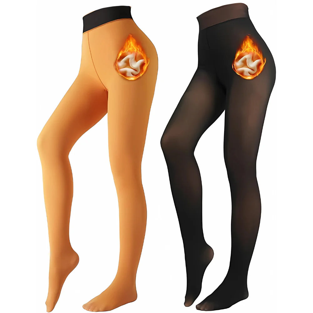 Fleece Lined Tights For Cold Weather-Waves And Trunks