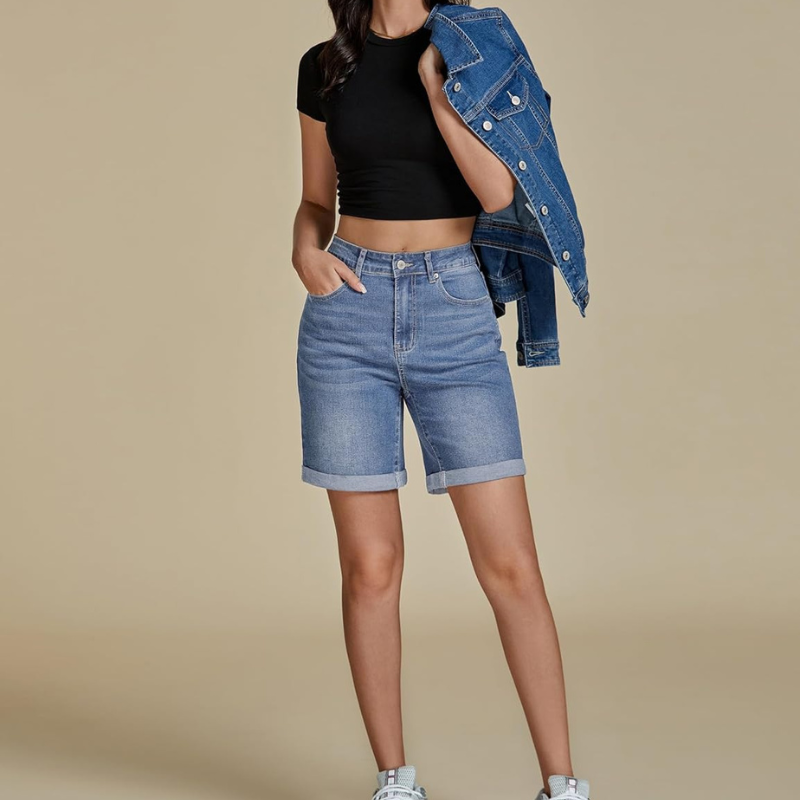 Fold Hem Button Shorts –  Practical Design for Active Days-Waves And Trunks