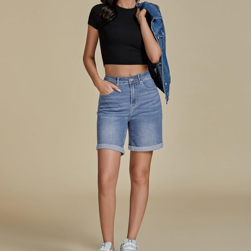 Fold Hem Button Shorts –  Practical Design for Active Days-Waves And Trunks