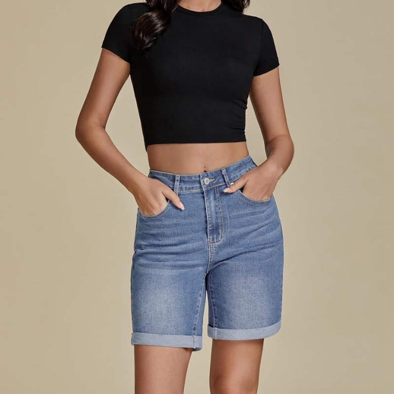 Fold Hem Button Shorts –  Practical Design for Active Days-Waves And Trunks