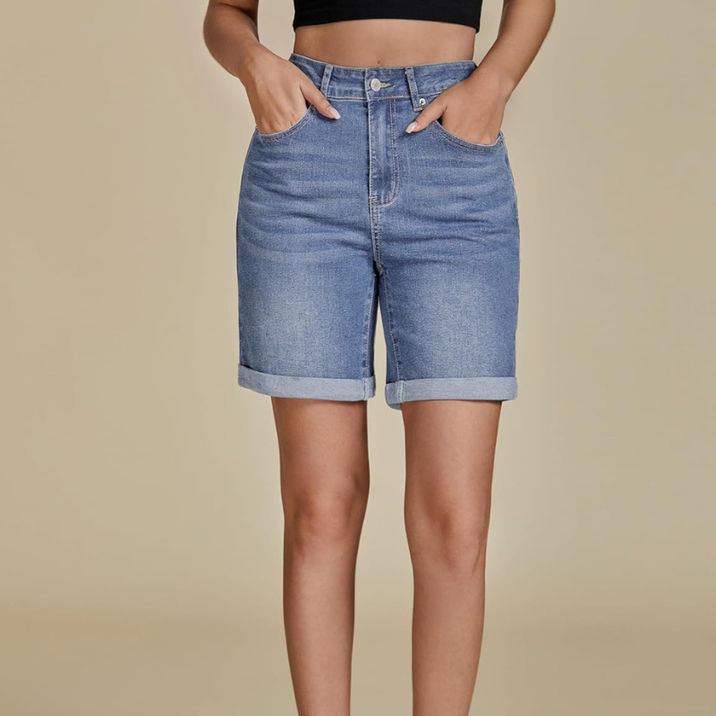 Fold Hem Button Shorts –  Practical Design for Active Days-Waves And Trunks