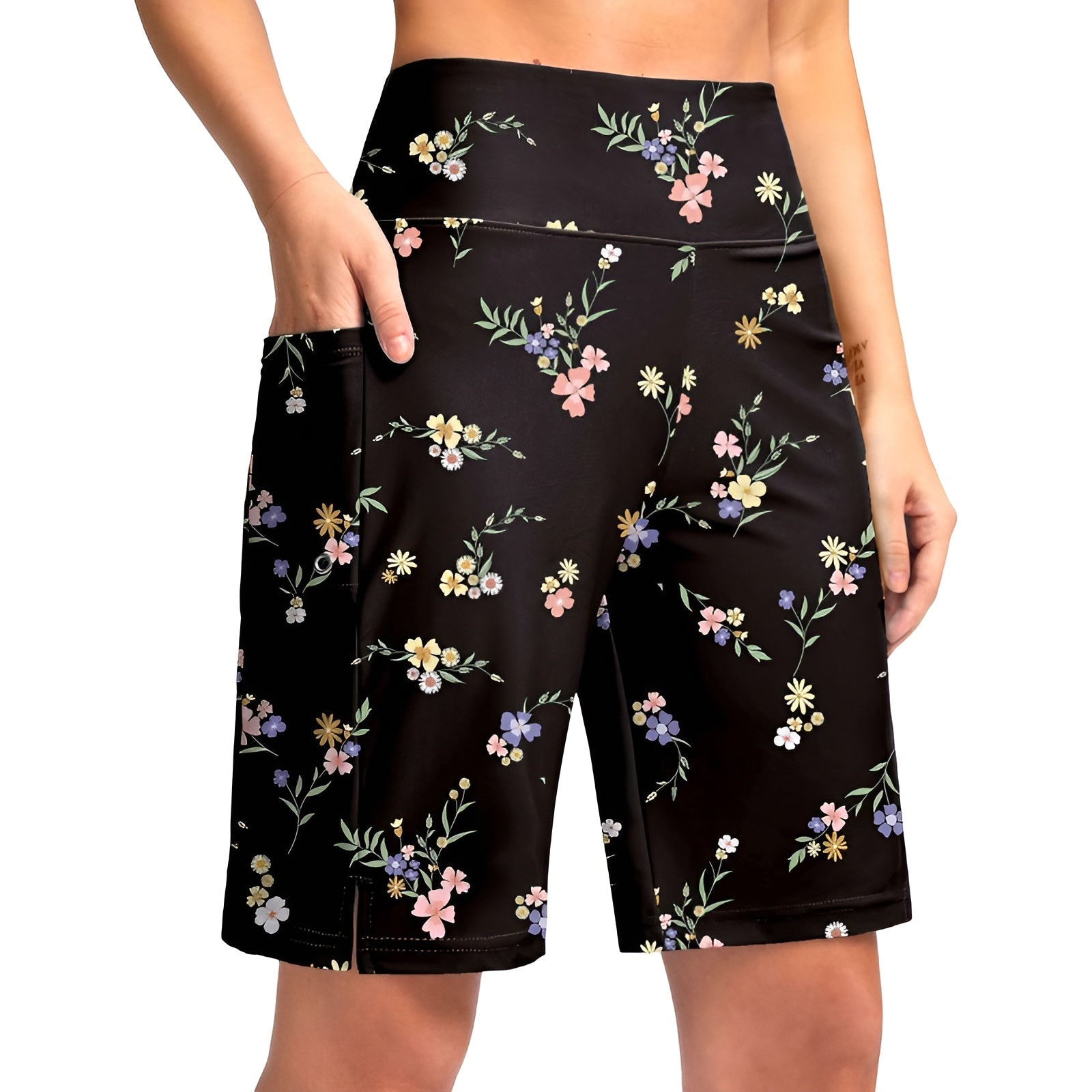 Floral Print Shorts Pockets – Quick Dry and Comfortable-Waves And Trunks