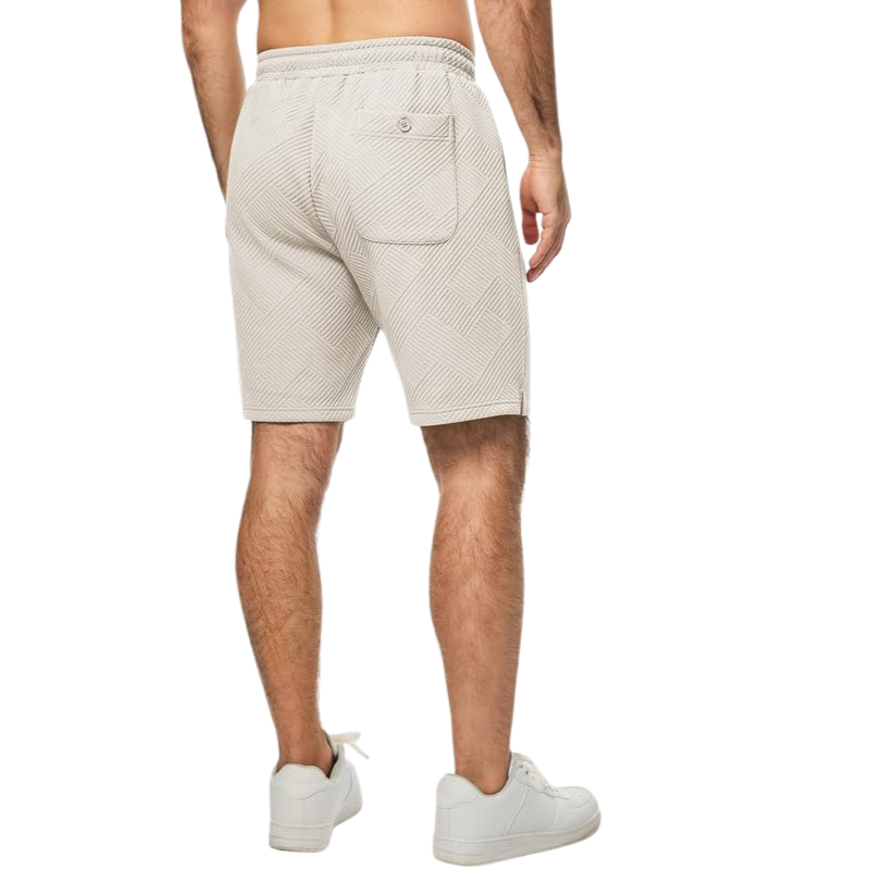 Geometric Texture Casual Shorts – Where Style Meets Comfort-Waves And Trunks