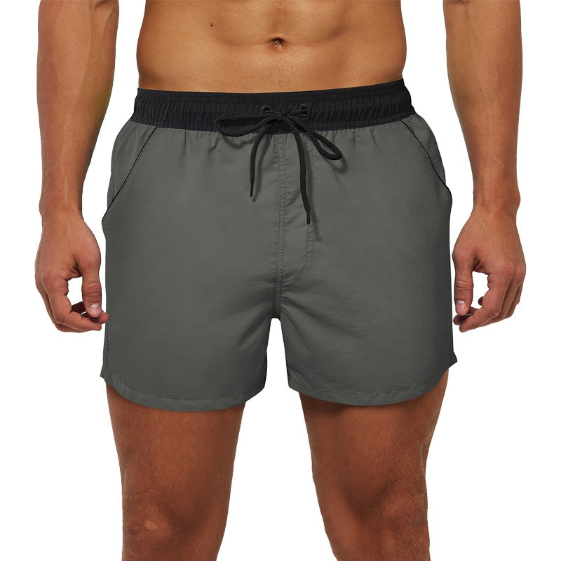 Men's Grey Swim Trunks Shorts-Waves And Trunks