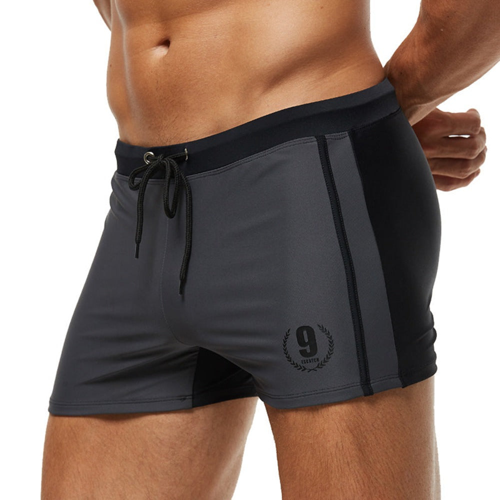 Grey Black String Summer Brief-Waves And Trunks