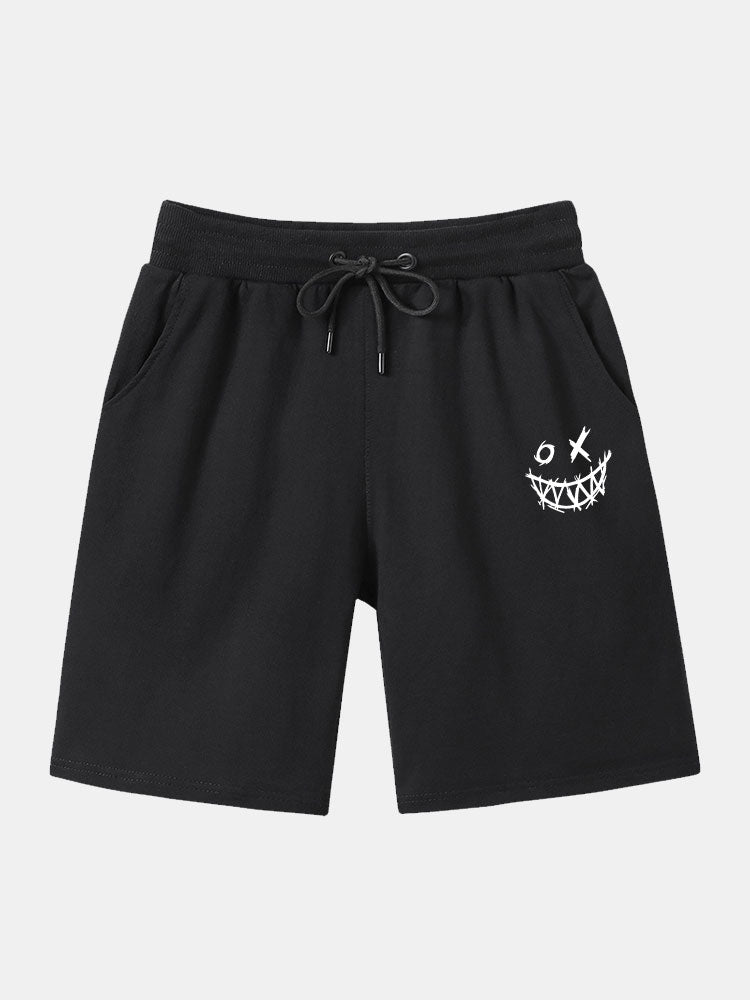 Grimace Print Pattern Mid Length Shorts-Waves And Trunks