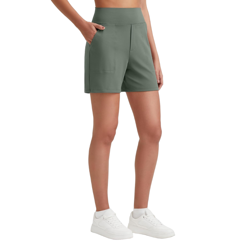 High Waisted Bermuda Shorts – Stretch Fit and Multi-Purpose Design-Waves And Trunks