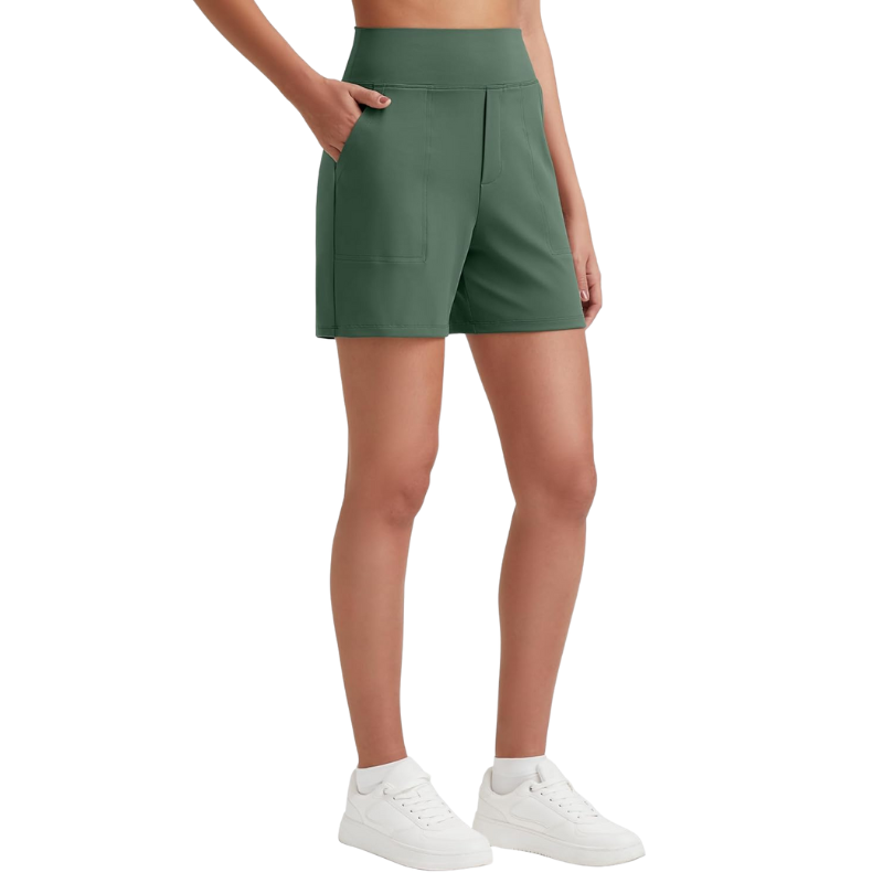 High Waisted Bermuda Shorts – Stretch Fit and Multi-Purpose Design-Waves And Trunks