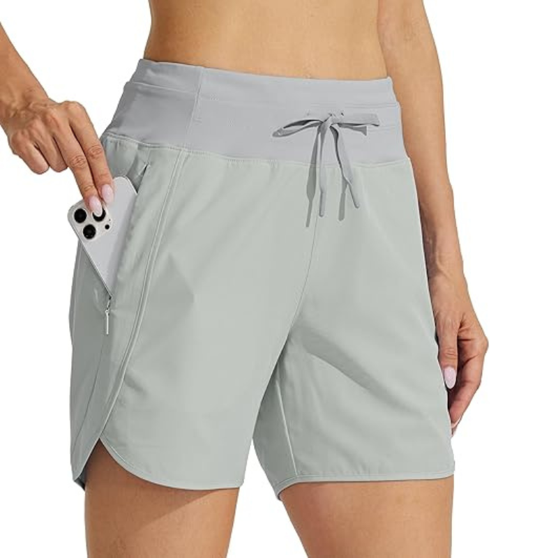 High Rise Solid Shorts – Comfortable and Stylish for Workouts-Waves And Trunks