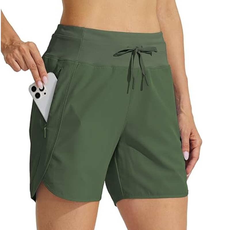 High Rise Solid Shorts – Comfortable and Stylish for Workouts-Waves And Trunks