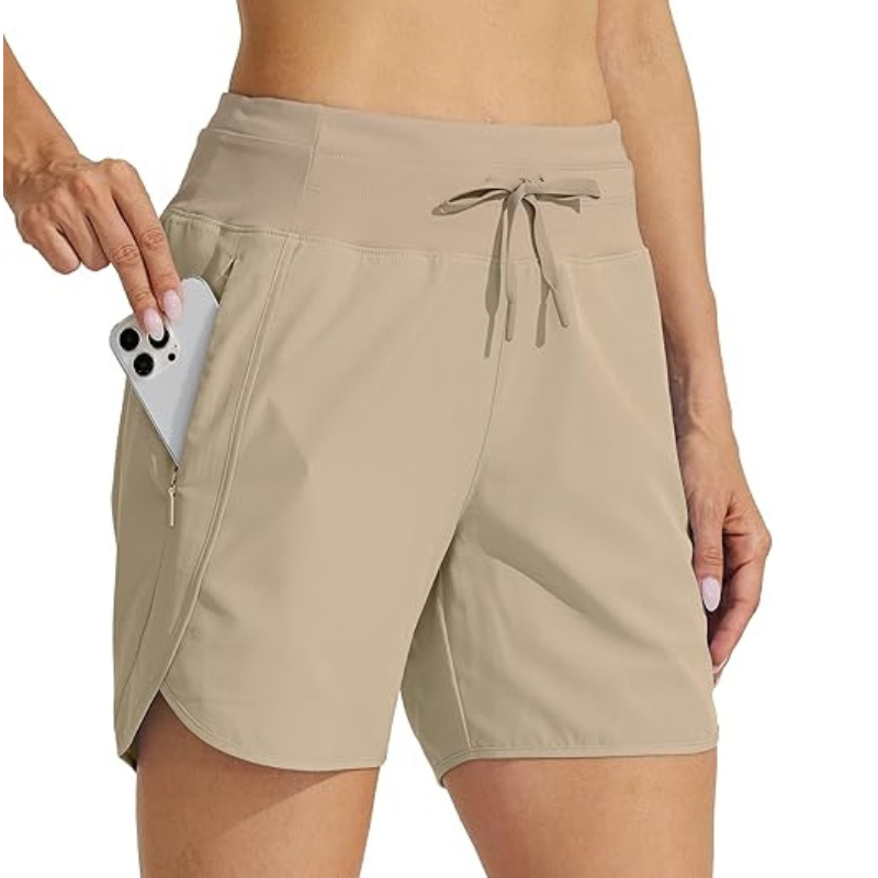 High Rise Solid Shorts – Comfortable and Stylish for Workouts-Waves And Trunks