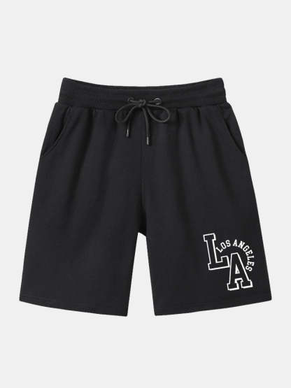 LA Printed Mid Length Shorts-Waves And Trunks