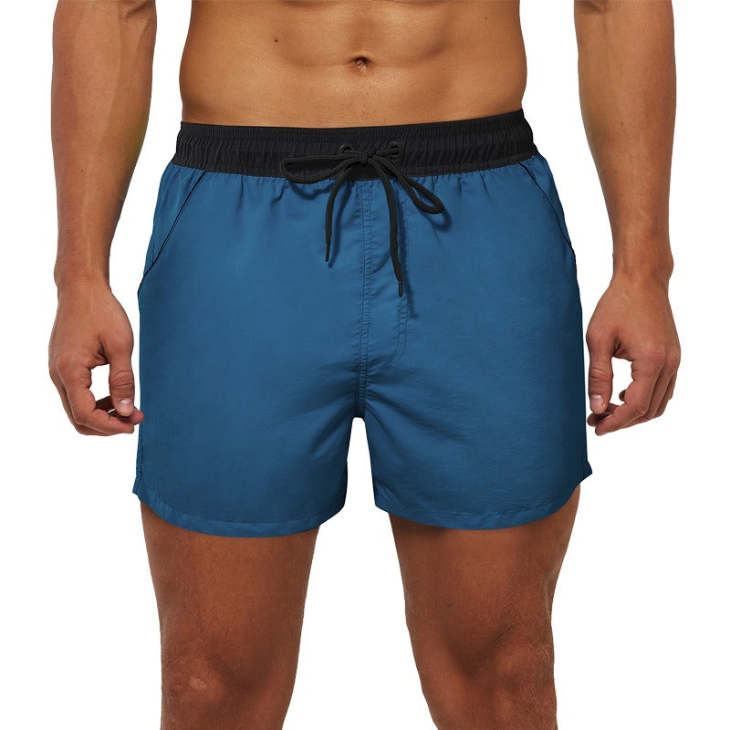 Men's Light Navy Swim Trunks Shorts-Waves And Trunks
