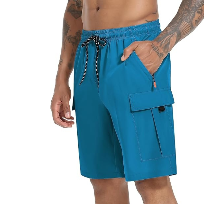 Lightweight Hiking Cargo Shorts – Stretchable Wear With Secure Pockets-Waves And Trunks