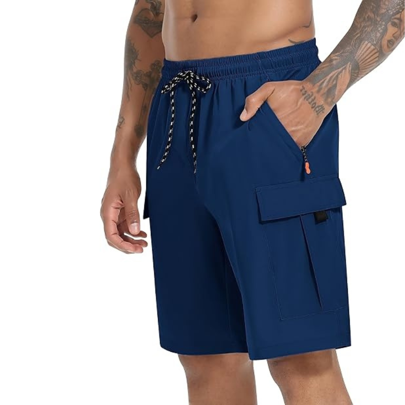 Lightweight Hiking Cargo Shorts – Stretchable Wear With Secure Pockets-Waves And Trunks