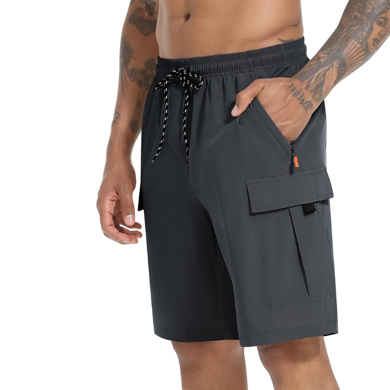Lightweight Hiking Cargo Shorts – Stretchable Wear With Secure Pockets-Waves And Trunks