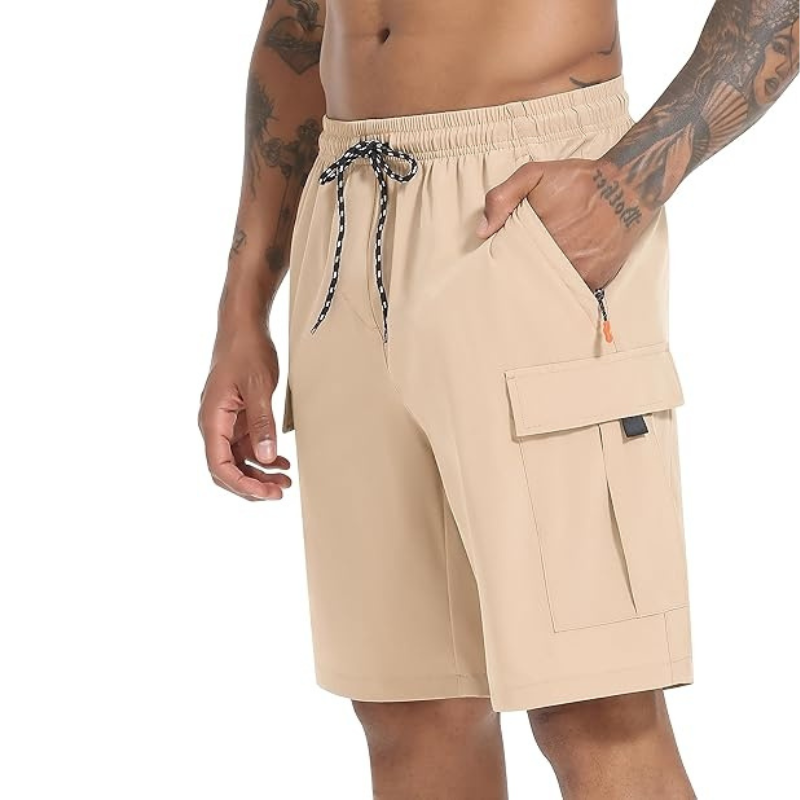 Lightweight Hiking Cargo Shorts – Stretchable Wear With Secure Pockets-Waves And Trunks