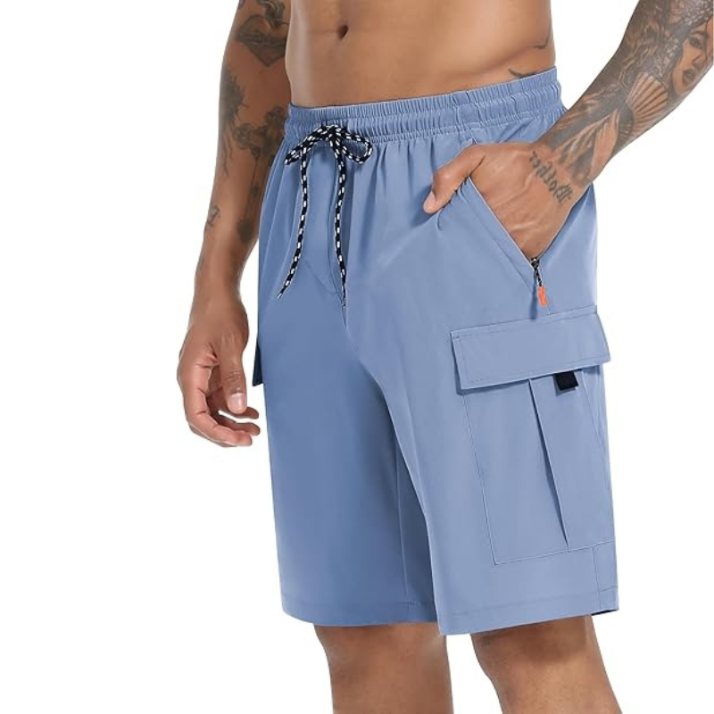 Lightweight Hiking Cargo Shorts – Stretchable Wear With Secure Pockets-Waves And Trunks