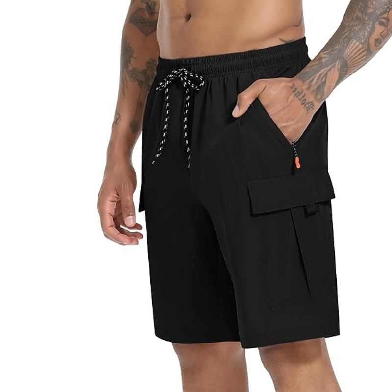 Lightweight Hiking Cargo Shorts – Stretchable Wear With Secure Pockets-Waves And Trunks