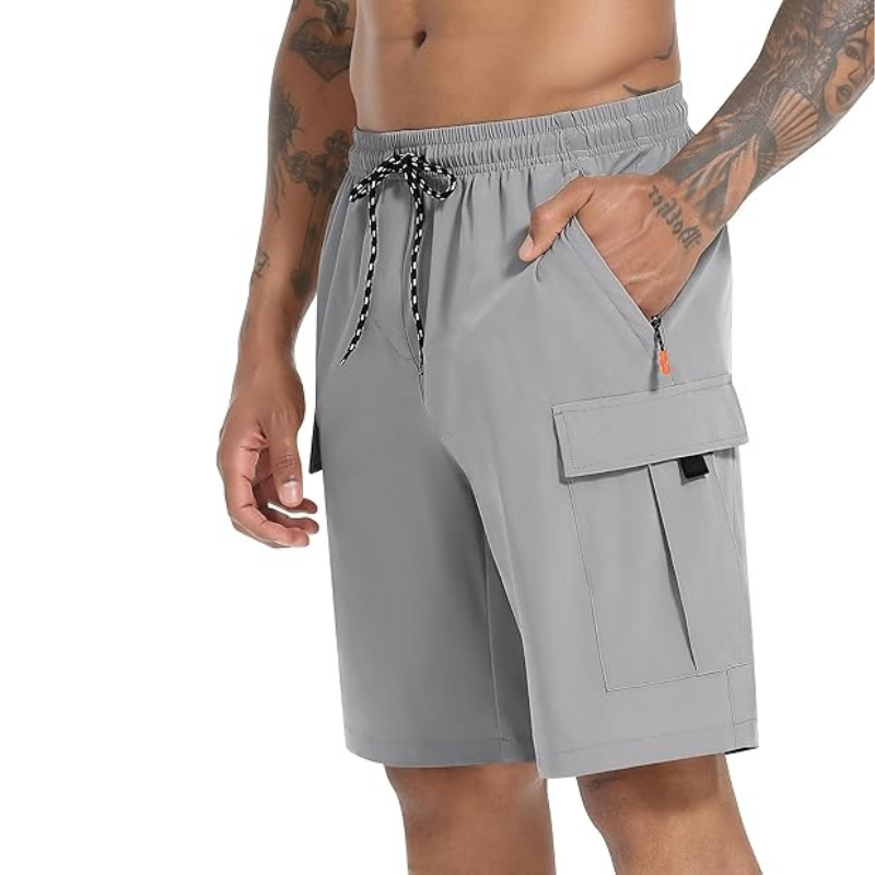 Lightweight Hiking Cargo Shorts – Stretchable Wear With Secure Pockets-Waves And Trunks