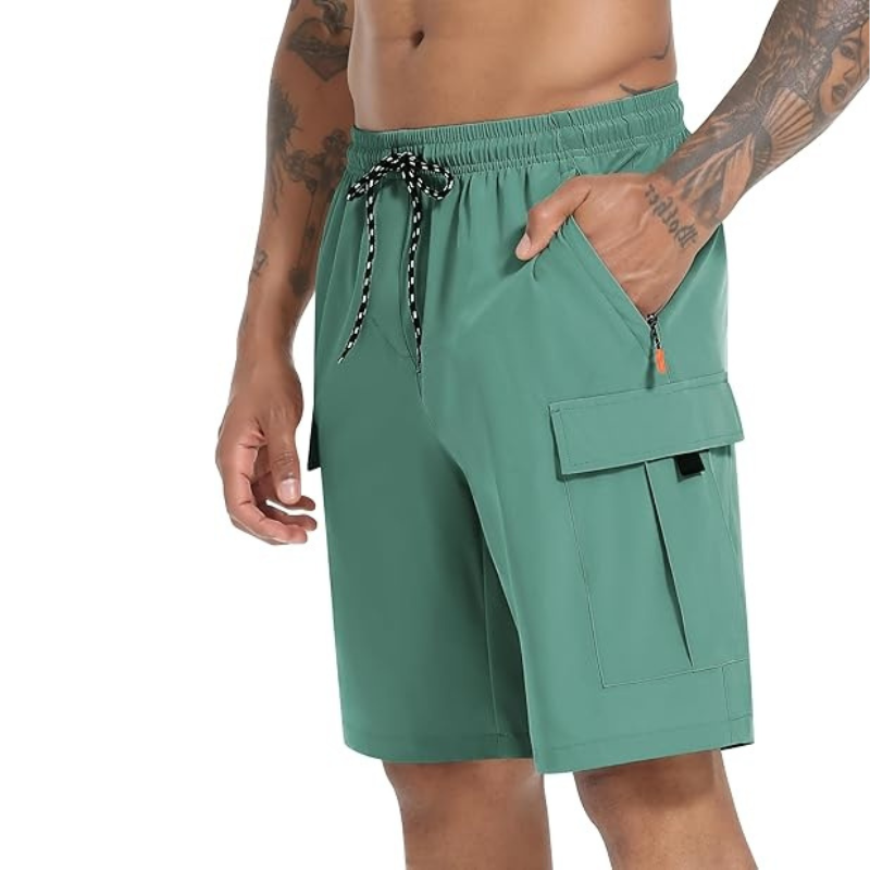 Lightweight Hiking Cargo Shorts – Stretchable Wear With Secure Pockets-Waves And Trunks