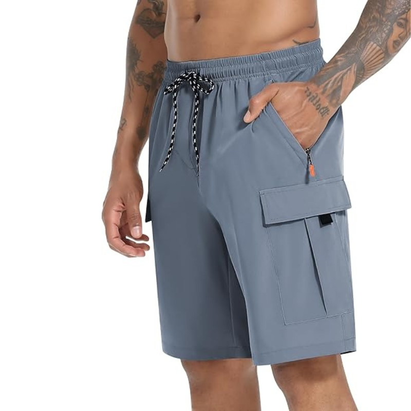 Lightweight Hiking Cargo Shorts – Stretchable Wear With Secure Pockets-Waves And Trunks