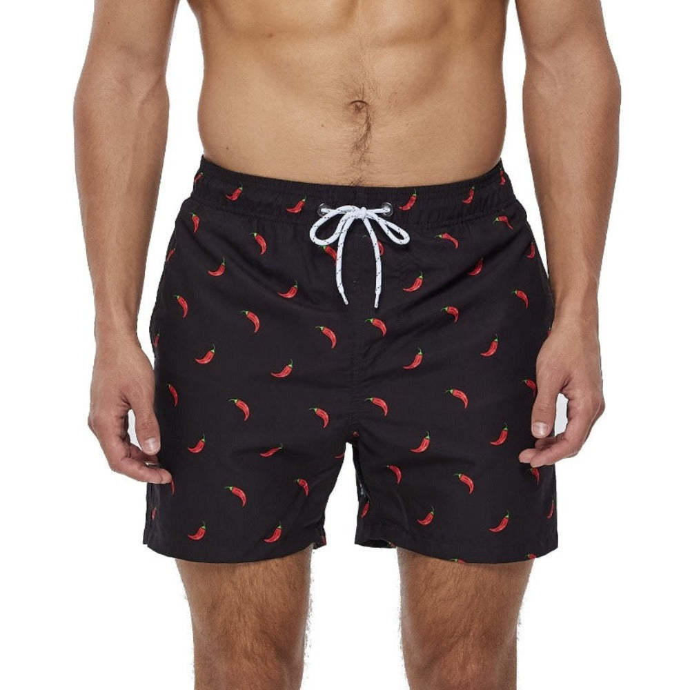 Little Chilli Printed Plus Size Drawstring Shorts-Waves And Trunks