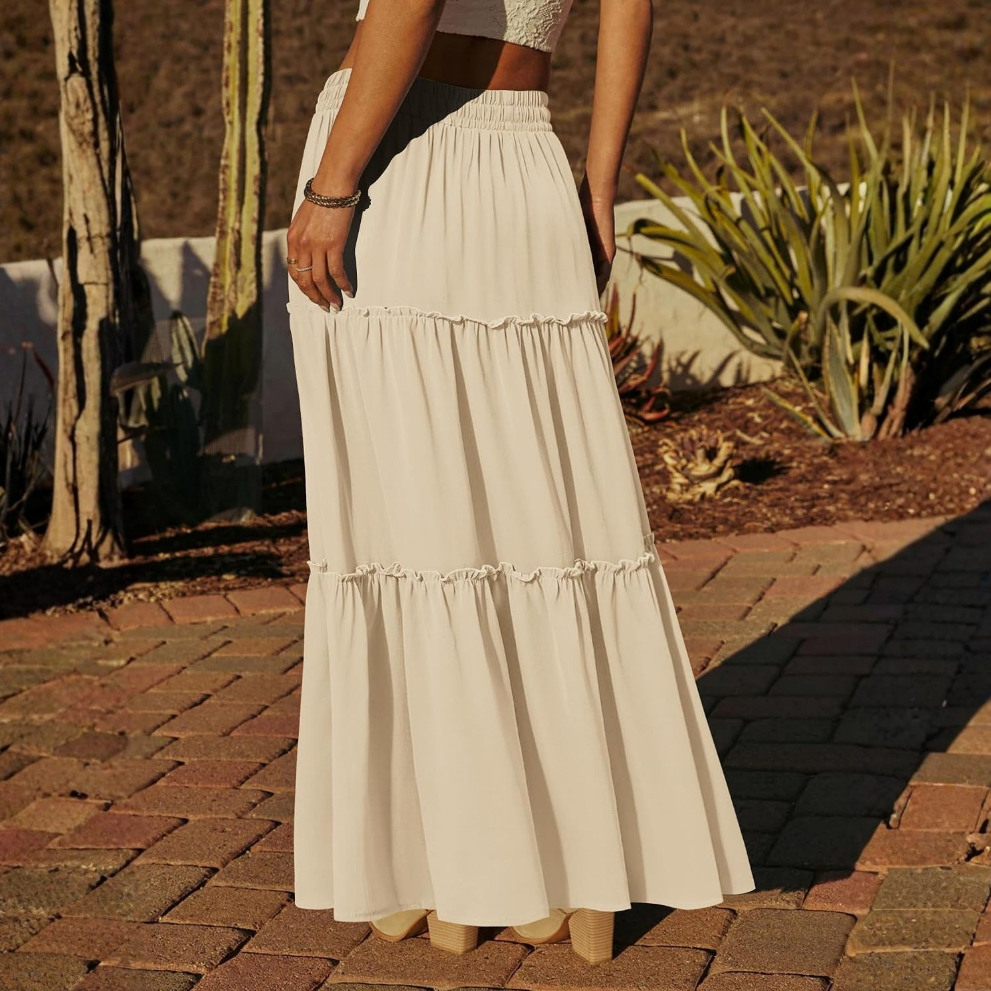 Long Festival Skirt With Pockets For Women
