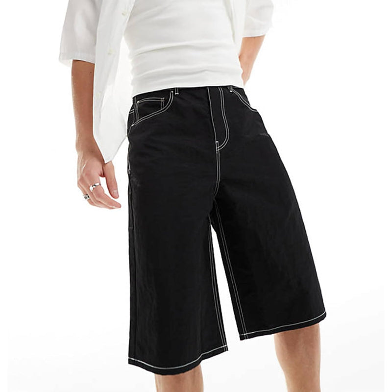 Loose Denim Shorts – Wide Fit with Functional Pockets-Waves And Trunks