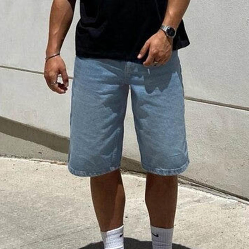 Loose Denim Shorts – Wide Fit with Functional Pockets-Waves And Trunks