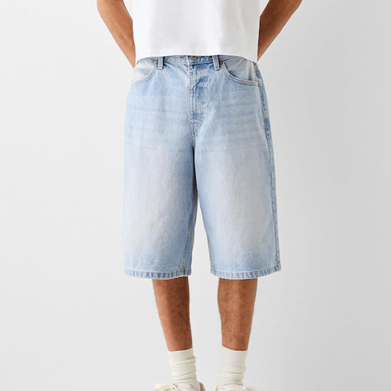 Loose Denim Shorts – Wide Fit with Functional Pockets-Waves And Trunks