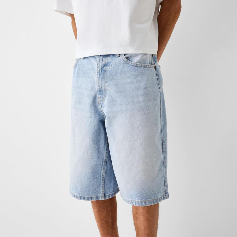 Loose Denim Shorts – Wide Fit with Functional Pockets-Waves And Trunks