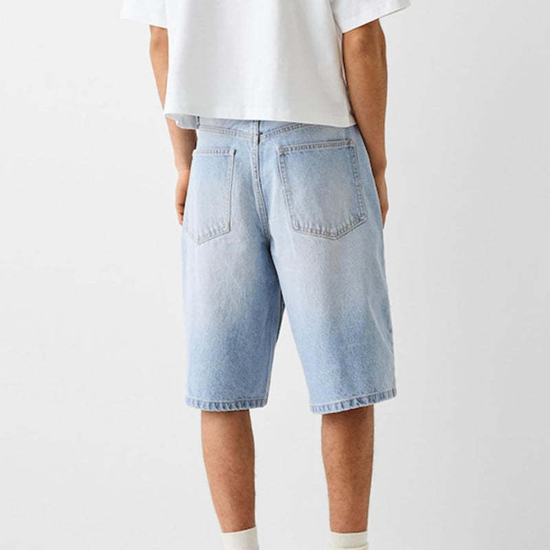Loose Denim Shorts – Wide Fit with Functional Pockets-Waves And Trunks