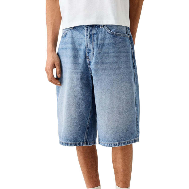 Loose Denim Shorts – Wide Fit with Functional Pockets-Waves And Trunks
