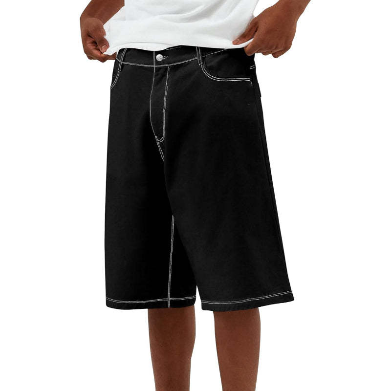 Loose Denim Shorts – Wide Fit with Functional Pockets-Waves And Trunks