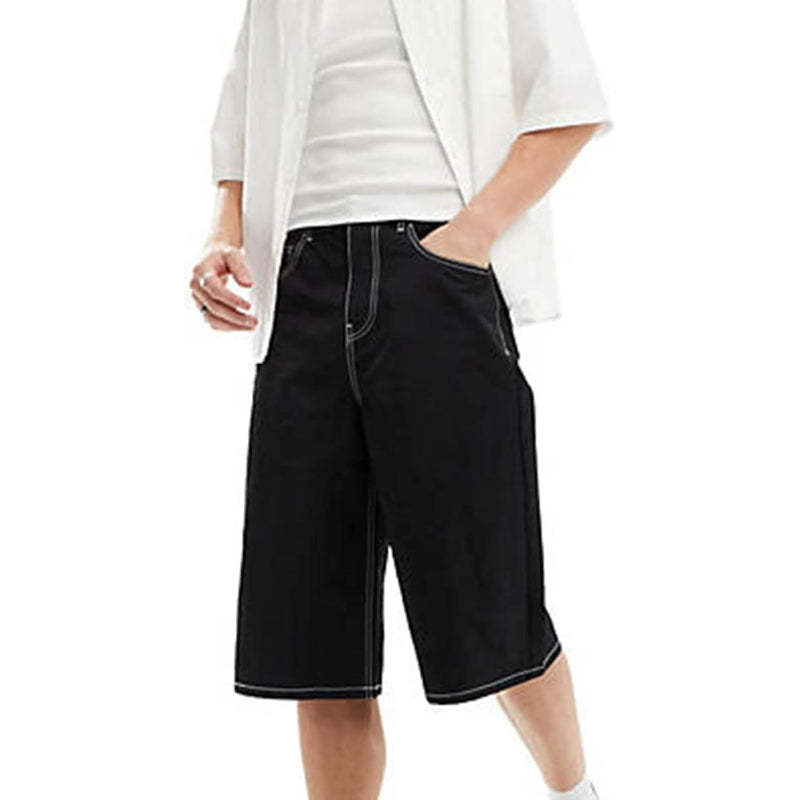 Loose Denim Shorts – Wide Fit with Functional Pockets-Waves And Trunks