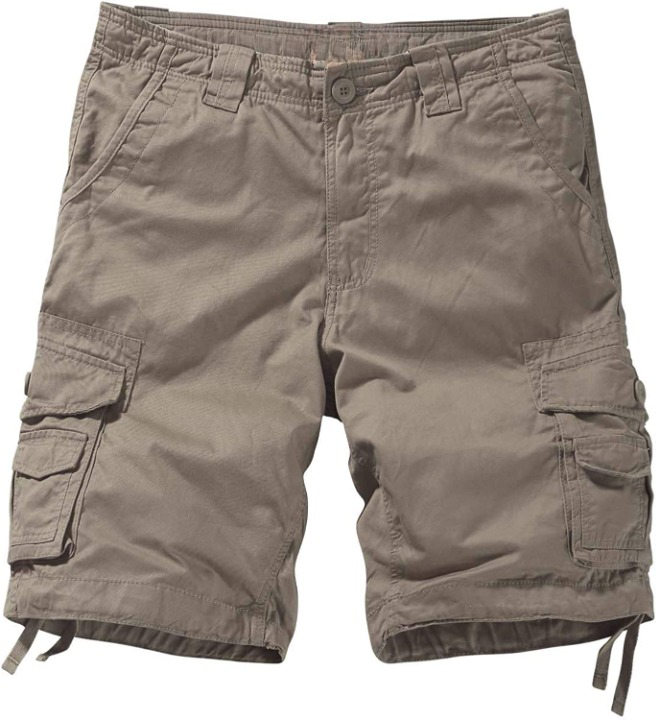 Loose Cargo Shorts With Drawstring Waist-Waves And Trunks