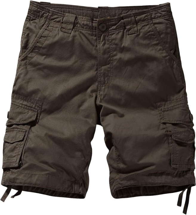 Loose Cargo Shorts With Drawstring Waist-Waves And Trunks
