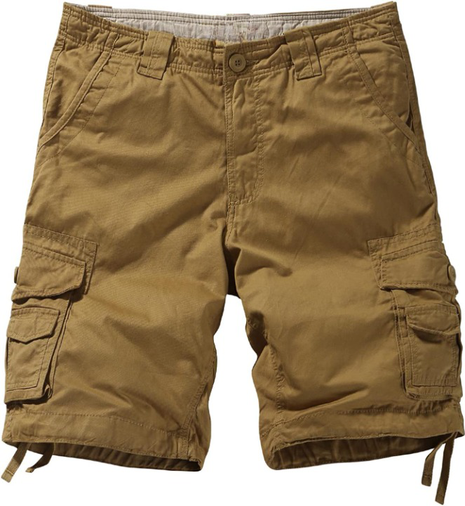 Loose Cargo Shorts With Drawstring Waist-Waves And Trunks