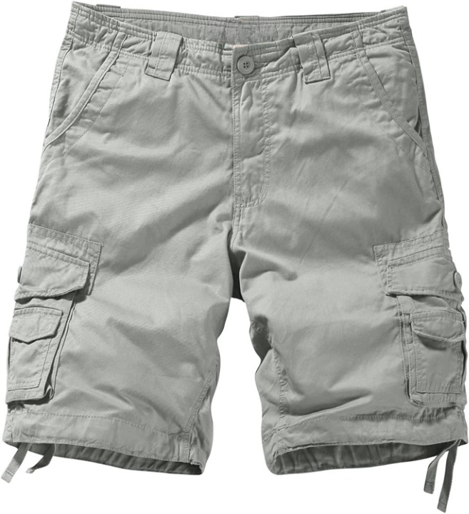 Loose Cargo Shorts With Drawstring Waist-Waves And Trunks
