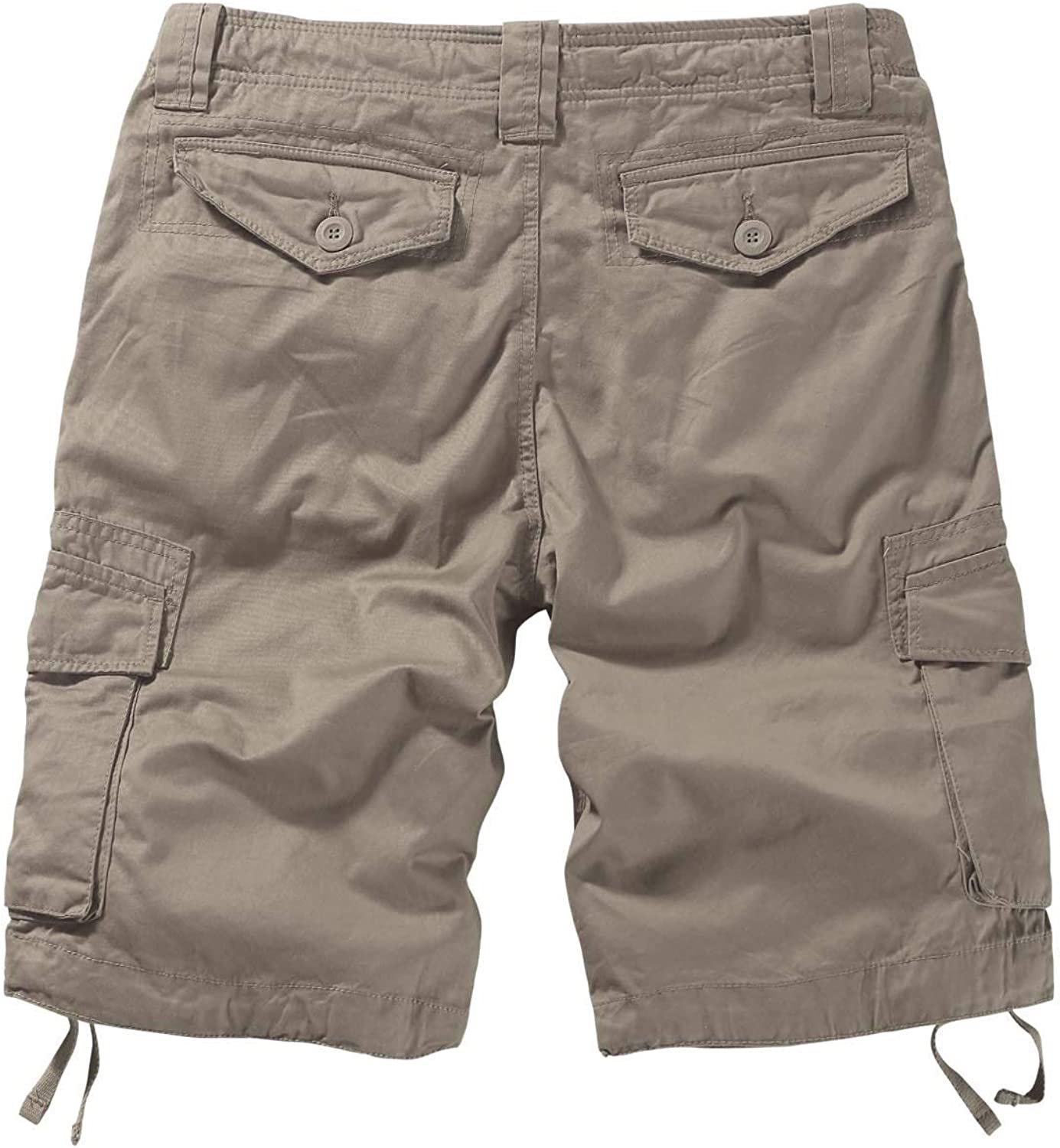 Loose Cargo Shorts With Drawstring Waist-Waves And Trunks