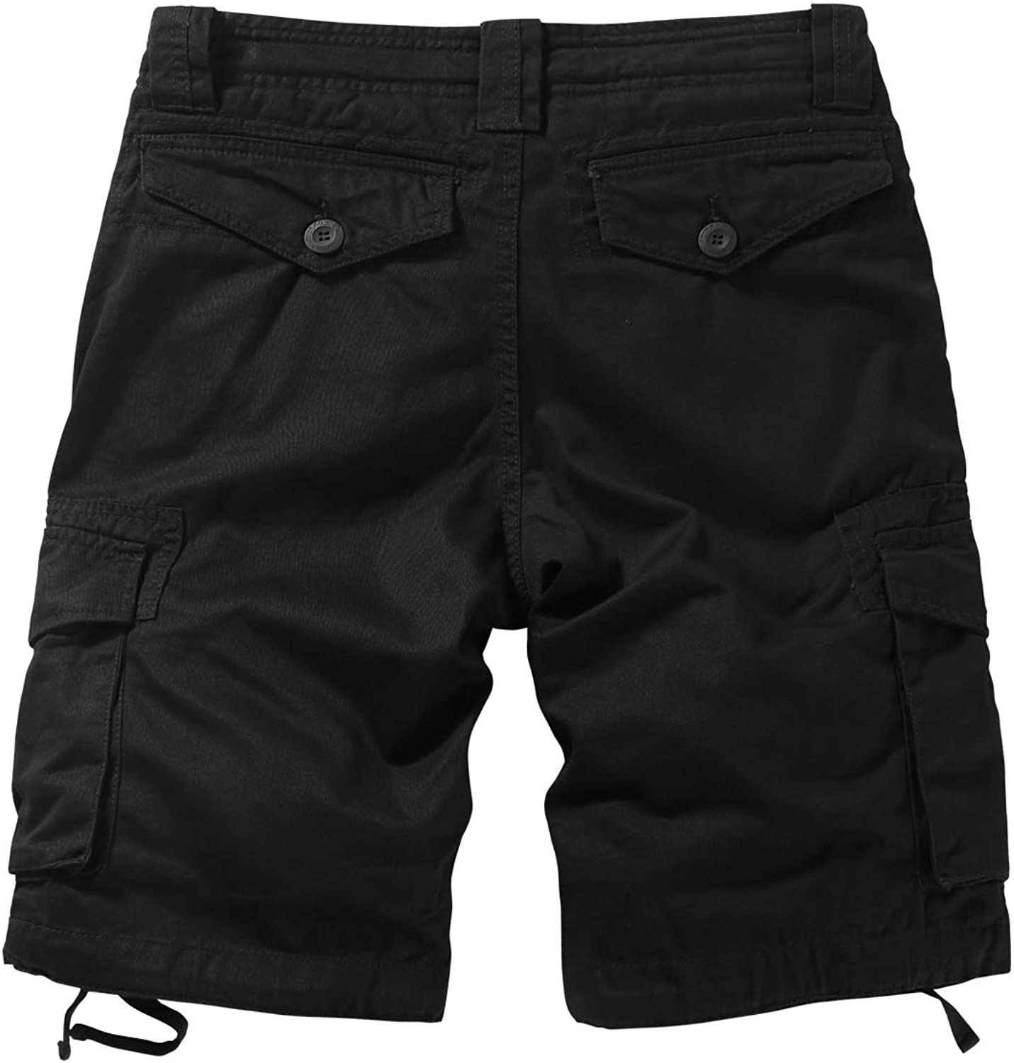 Loose Cargo Shorts With Drawstring Waist-Waves And Trunks