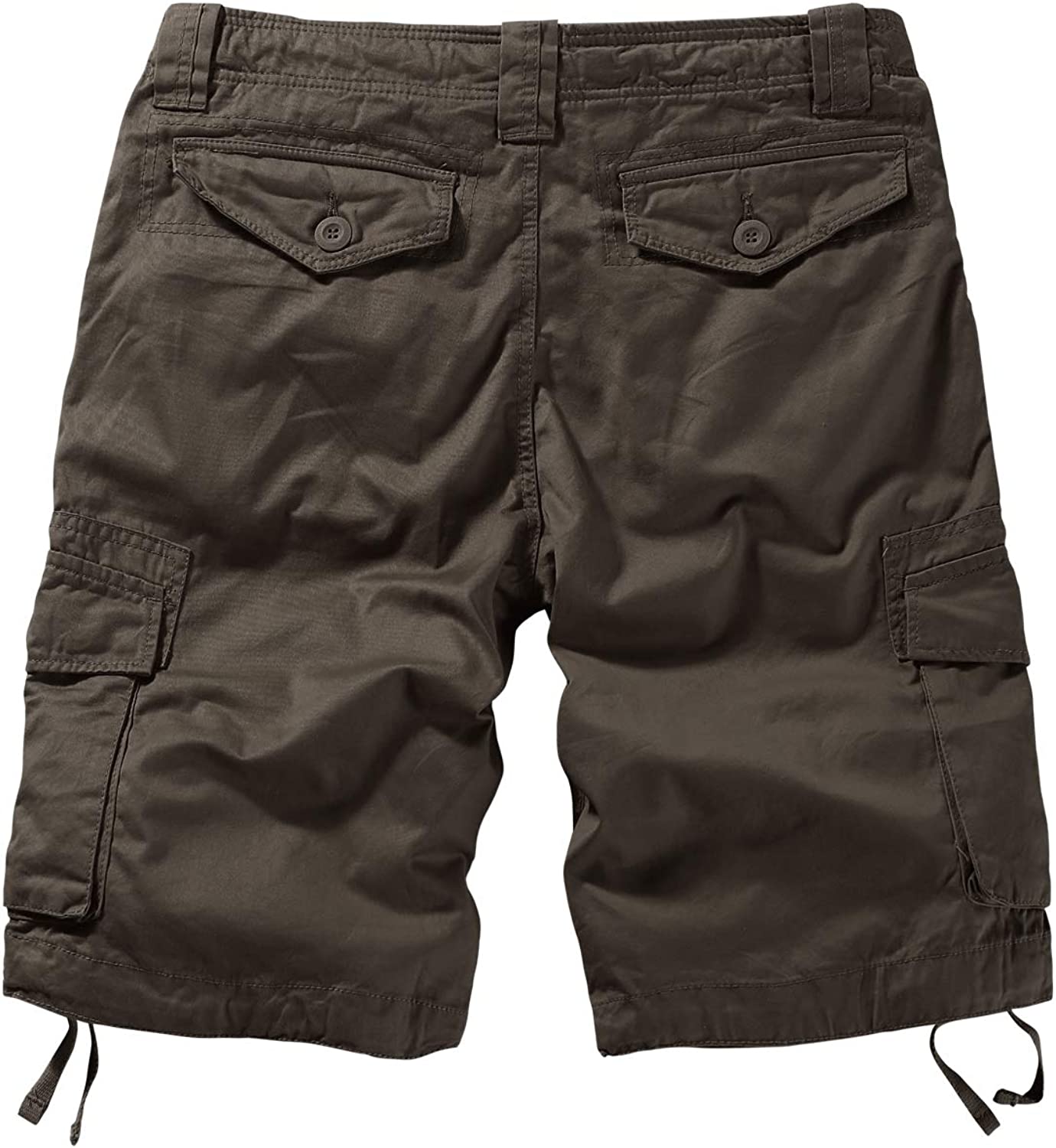 Loose Cargo Shorts With Drawstring Waist-Waves And Trunks