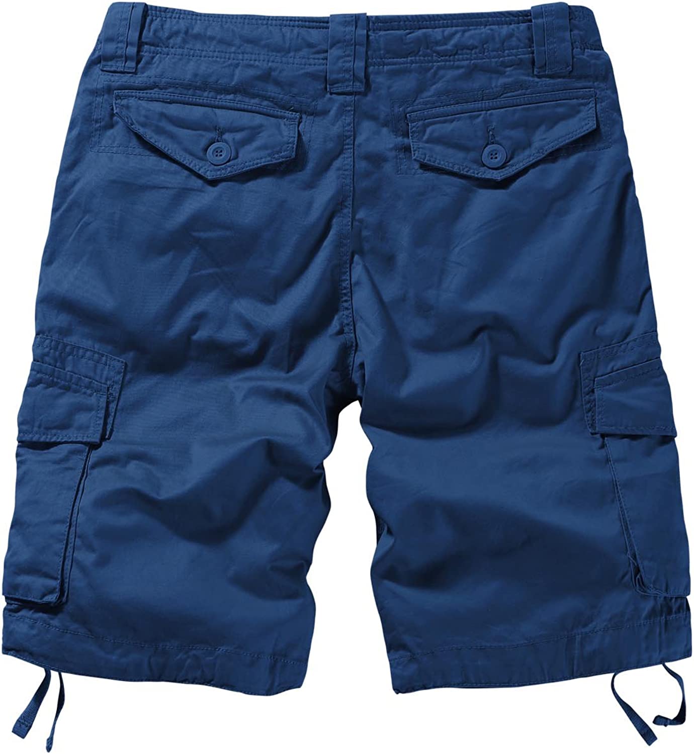 Loose Cargo Shorts With Drawstring Waist-Waves And Trunks